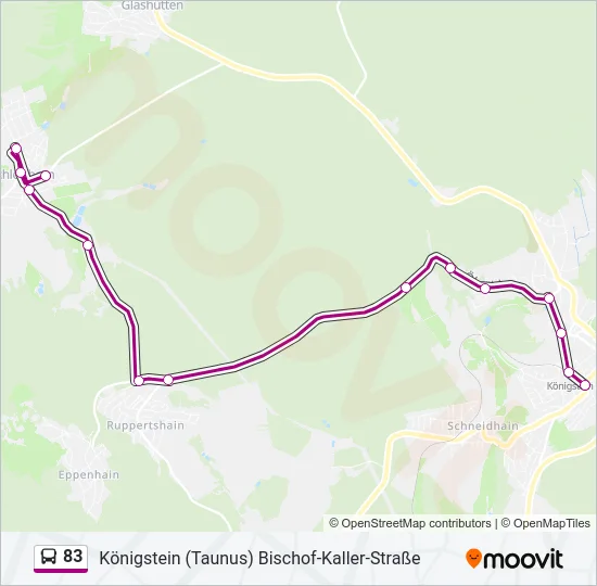 83 Bus Line Map