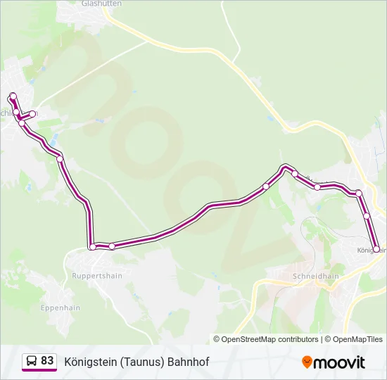 83 Bus Line Map
