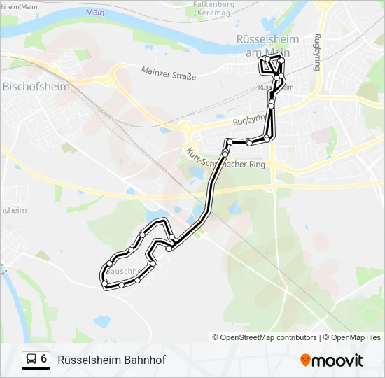6 Bus Line Map
