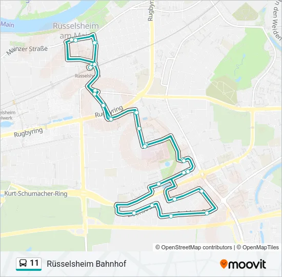 11 Bus Line Map