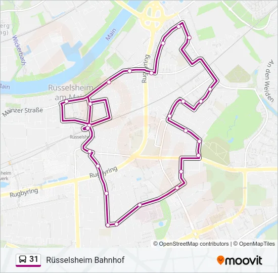 31 Bus Line Map