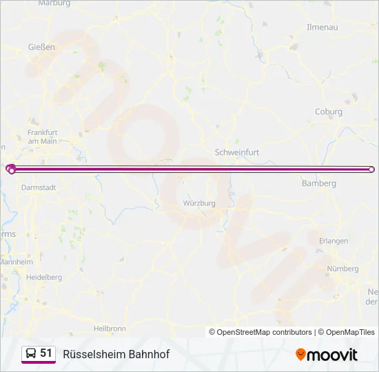 51 Bus Line Map