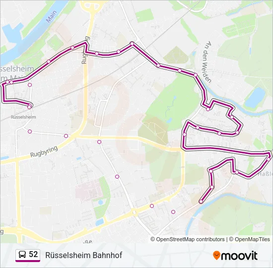 52 Bus Line Map