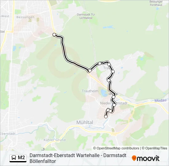 M2 Bus Line Map