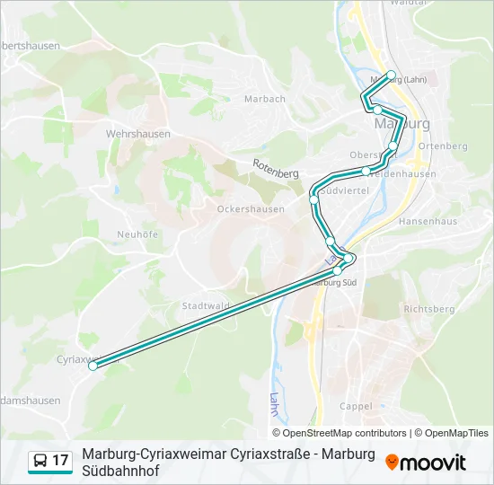17 Bus Line Map