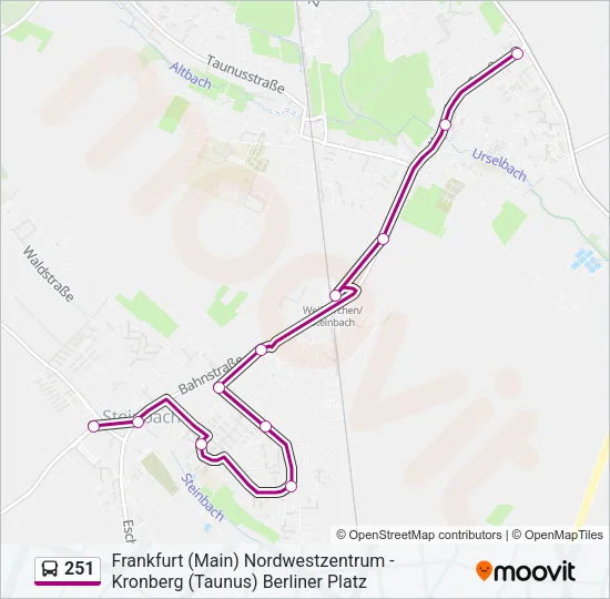 251 Bus Line Map