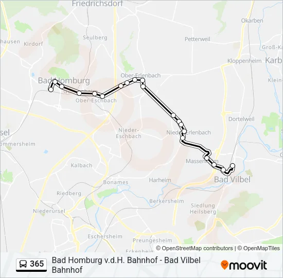 365 Bus Line Map