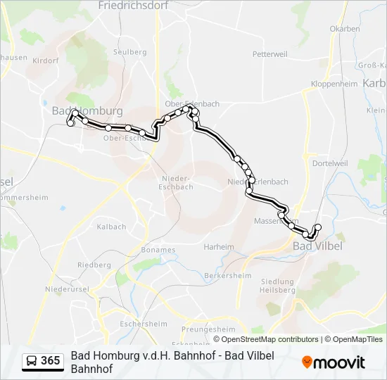 365 Bus Line Map
