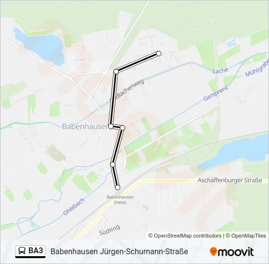 BA3 Bus Line Map
