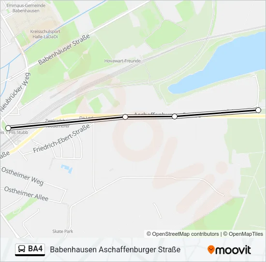 BA4 Bus Line Map