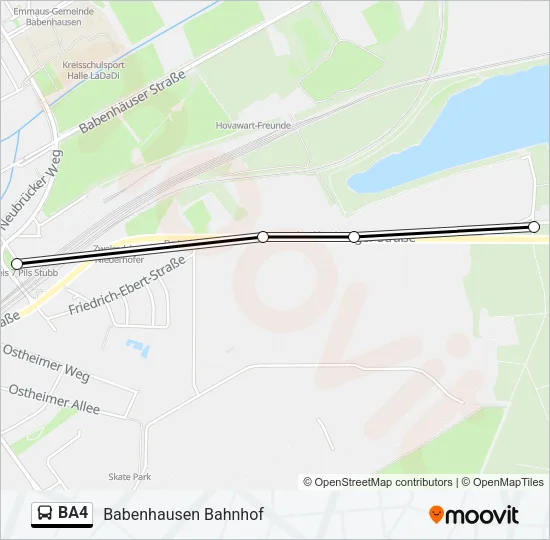 BA4 Bus Line Map