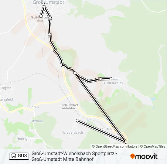 GU3 Bus Line Map