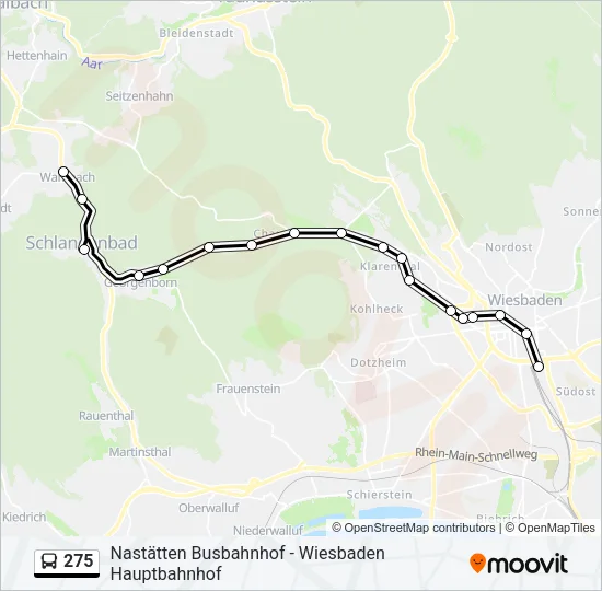 275 Bus Line Map