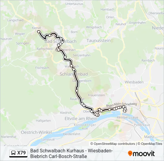 X79 Bus Line Map