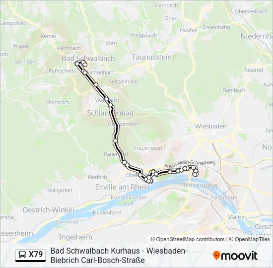 X79 Bus Line Map