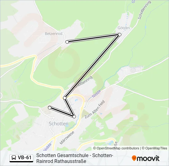 VB-61 Bus Line Map