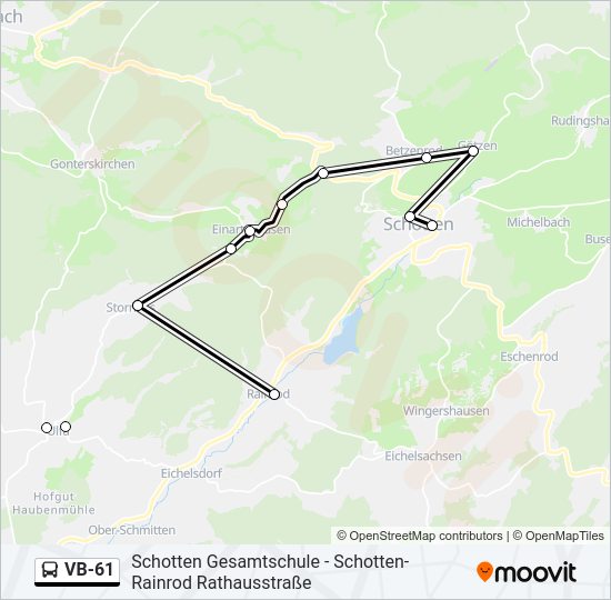 VB-61 Bus Line Map