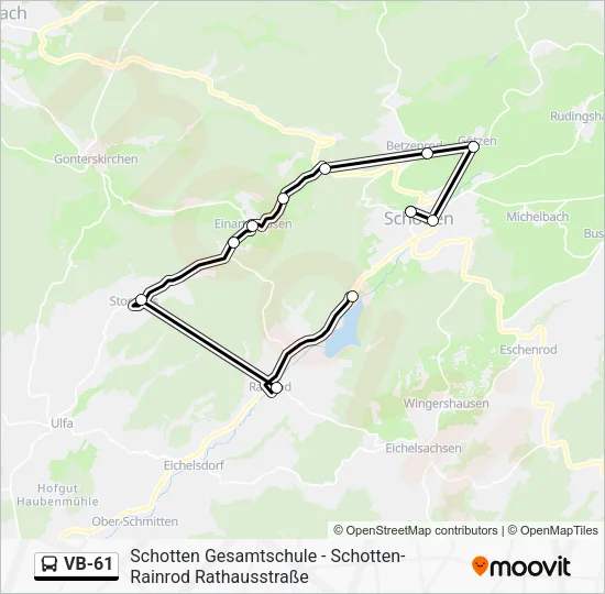 VB-61 Bus Line Map