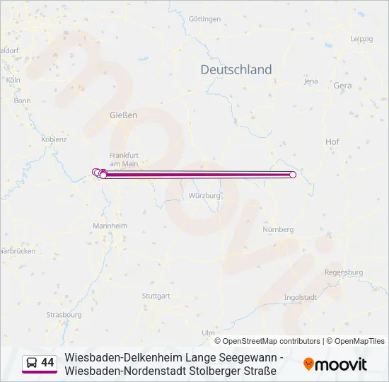 44 Bus Line Map
