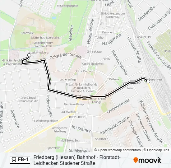 FB-1 Bus Line Map