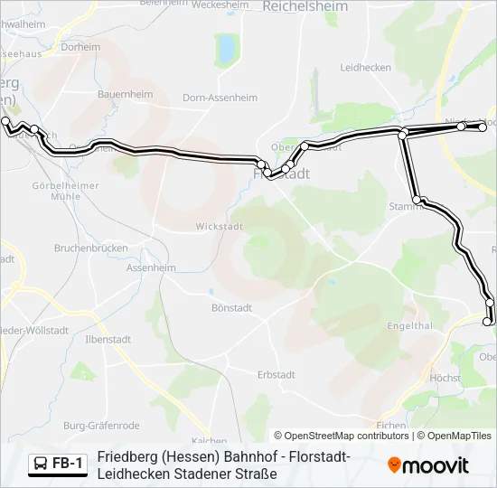 FB-1 Bus Line Map