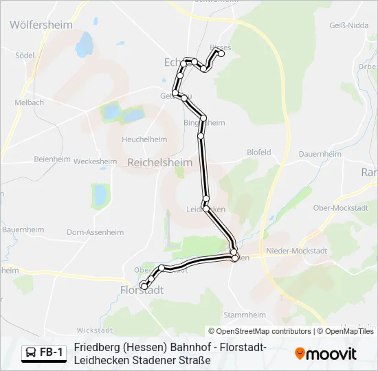 FB-1 Bus Line Map