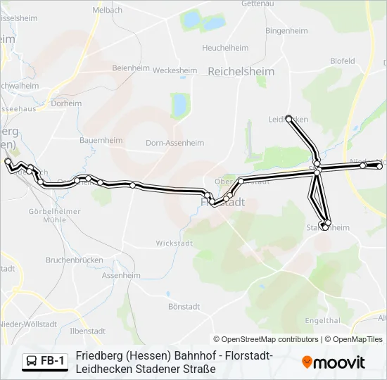 FB-1 Bus Line Map