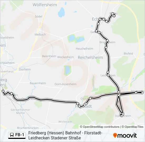 FB-1 Bus Line Map