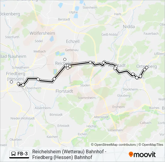 FB-3 Bus Line Map