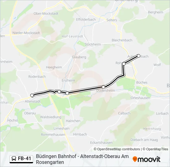FB-41 Bus Line Map