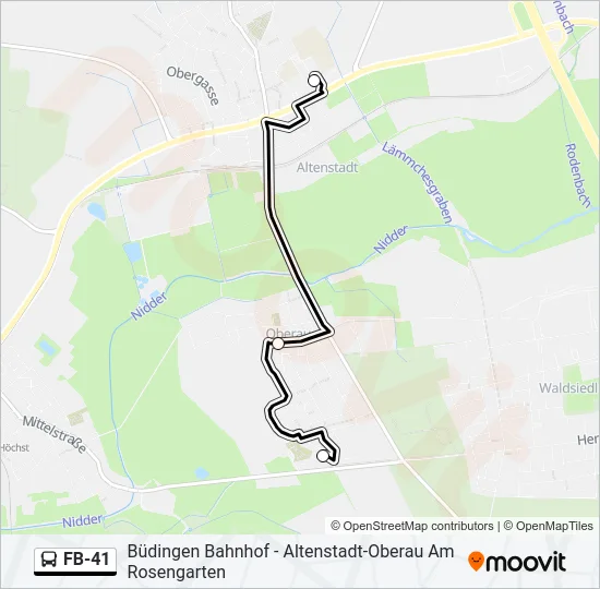 FB-41 Bus Line Map
