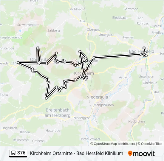376 Bus Line Map