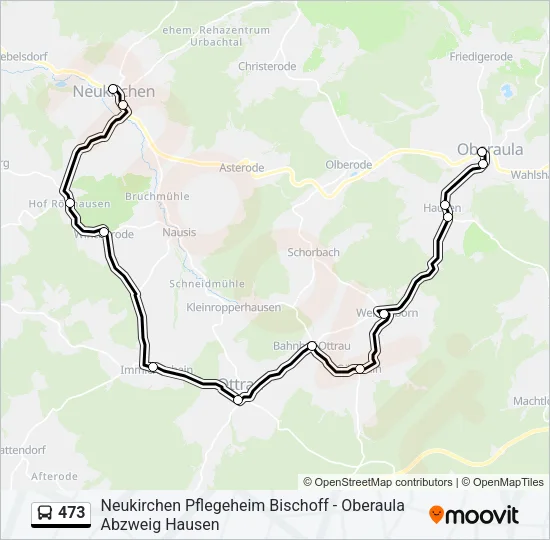 473 Bus Line Map