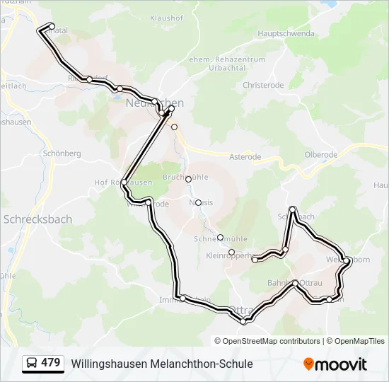 479 Bus Line Map