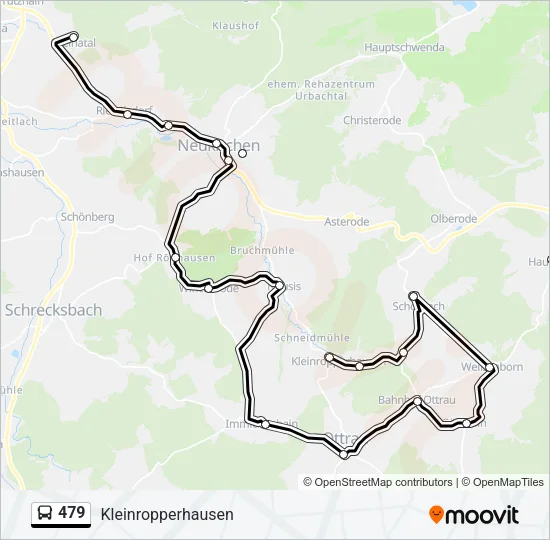 479 Bus Line Map