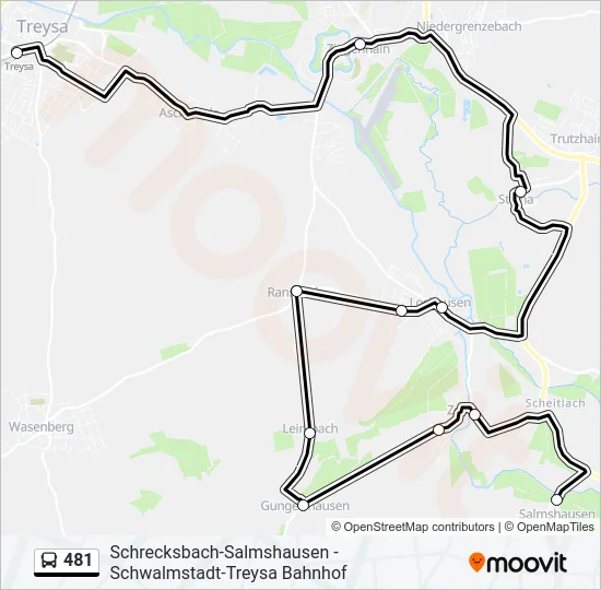 481 Bus Line Map