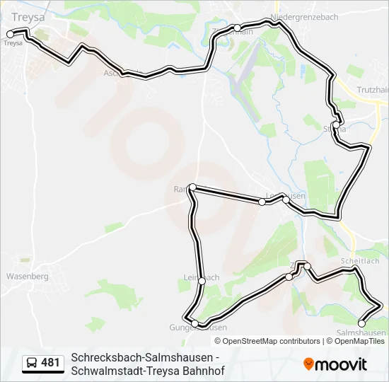 481 Bus Line Map