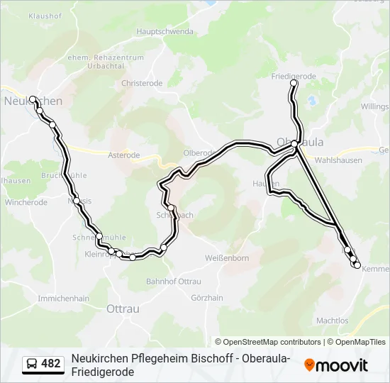 482 Bus Line Map