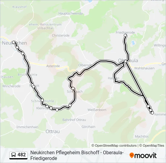 482 Bus Line Map