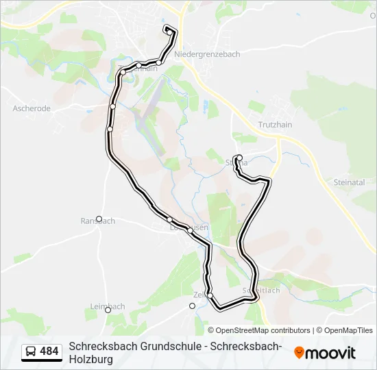 484 Bus Line Map