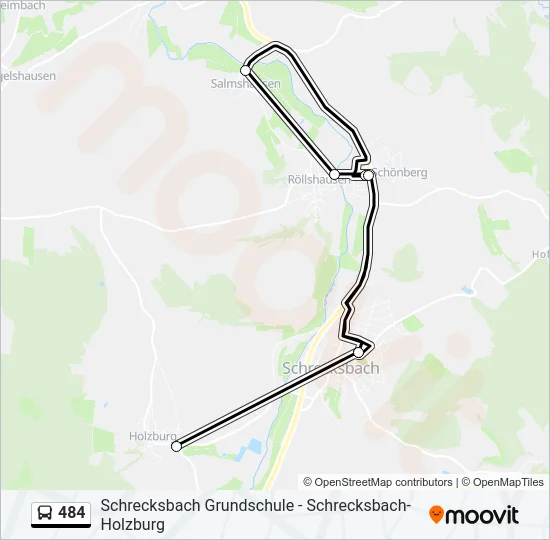 484 Bus Line Map