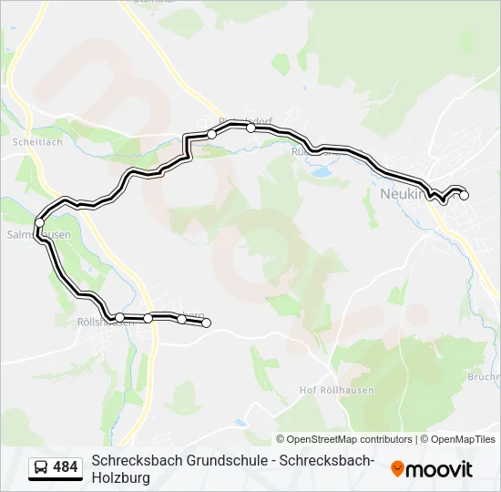 484 Bus Line Map
