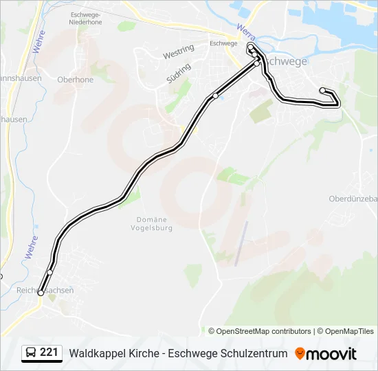 221 Bus Line Map
