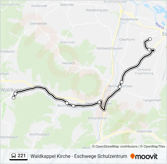 221 Bus Line Map