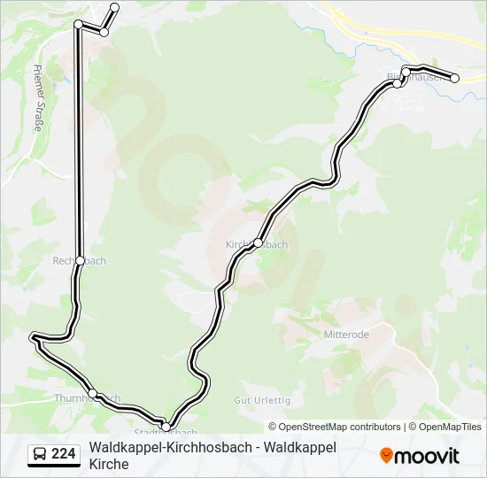 224 Bus Line Map