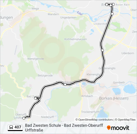 407 Bus Line Map