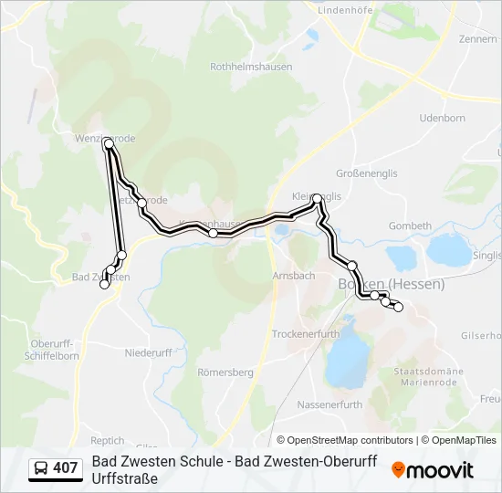 407 Bus Line Map