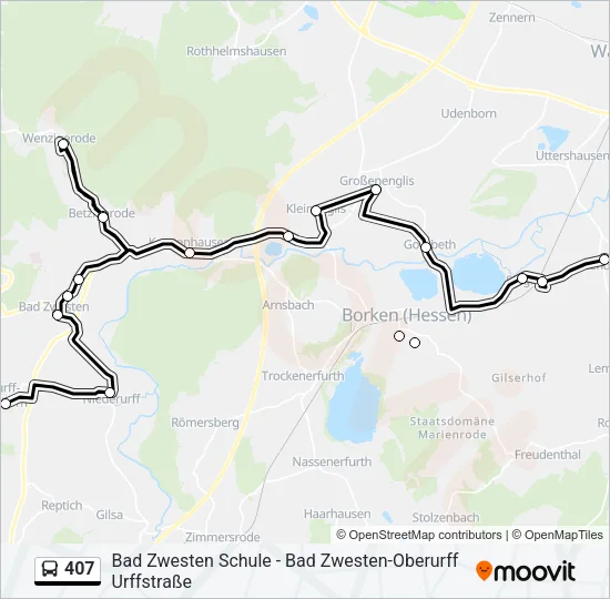 407 Bus Line Map