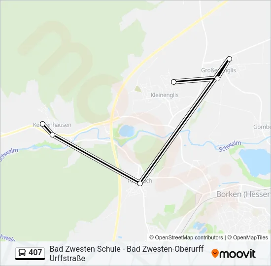 407 Bus Line Map