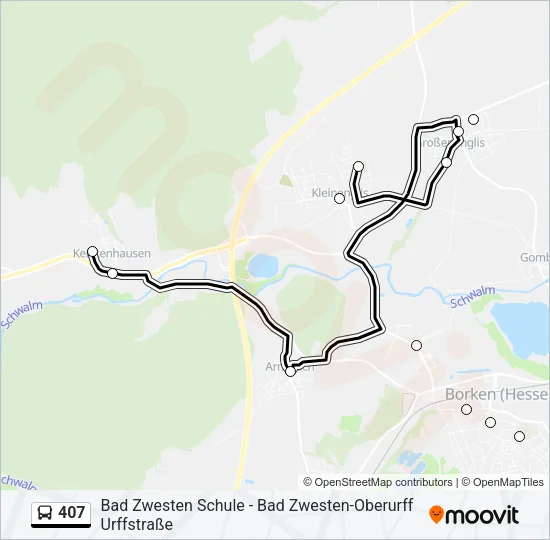 407 Bus Line Map